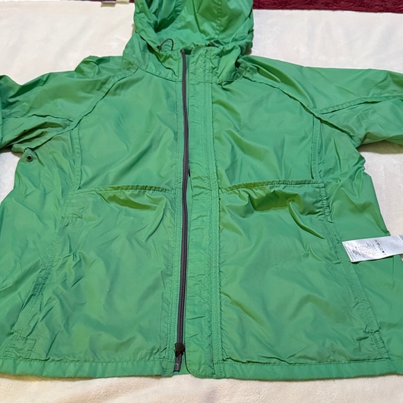 NWOT Eddie Bauer Green Hooded Full Zip Windbreaker/Rain Coat Size S - Picture 13 of 13